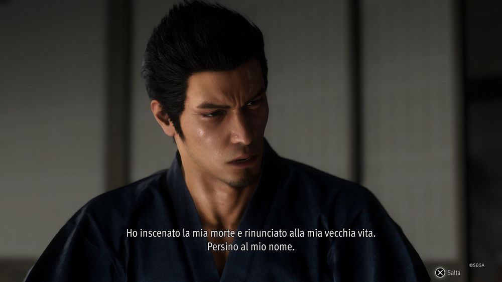 Kiryu Kazuma dopo aver accettato di servire i Daidoji in cambio di un finto certificato di morte Like a Dragon Gaiden_ The Man Who Erased His Name_1.jpg